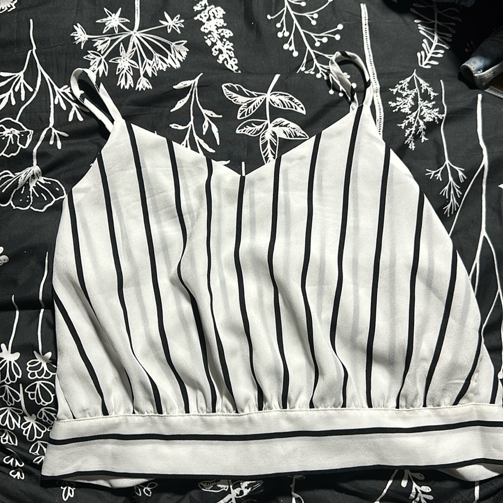 SHEIN black and white striped tank top size S
